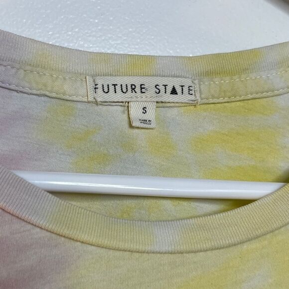 Future State Tie Dye Astral Visions Graphic Short Sleeve Shirt Yellow Small - Picture 6 of 6